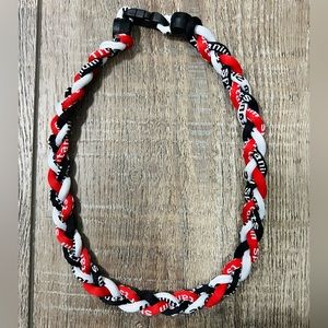 Tornado Rope Red, White, Black 3 Color Necklace